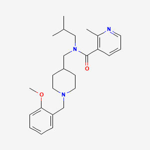 molecular formula C25H35N3O2 B4971624 N-isobutyl-N-{[1-(2-methoxybenzyl)-4-piperidinyl]methyl}-2-methylnicotinamide 