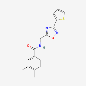 molecular formula C16H15N3O2S B4971642 3,4-dimethyl-N-{[3-(2-thienyl)-1,2,4-oxadiazol-5-yl]methyl}benzamide 