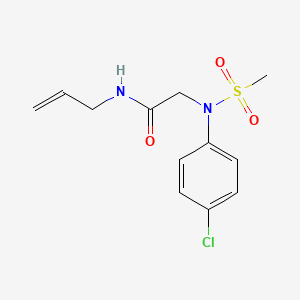 molecular formula C12H15ClN2O3S B4971656 N~1~-allyl-N~2~-(4-chlorophenyl)-N~2~-(methylsulfonyl)glycinamide CAS No. 6235-02-5