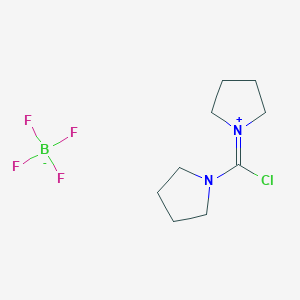molecular formula C9H16BClF4N2 B049717 1-(Chloro-1-pyrrolidinylmethylene)pyrrolidinium Tetrafluoroborate CAS No. 115007-14-2