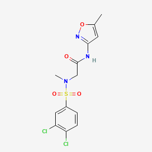 molecular formula C13H13Cl2N3O4S B4971711 N~2~-[(3,4-dichlorophenyl)sulfonyl]-N~2~-methyl-N~1~-(5-methyl-3-isoxazolyl)glycinamide 