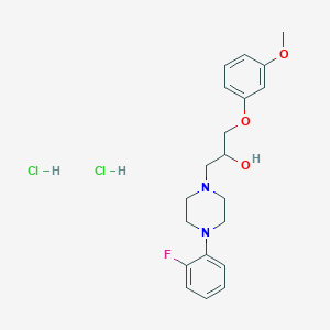 molecular formula C20H27Cl2FN2O3 B4971719 1-[4-(2-fluorophenyl)-1-piperazinyl]-3-(3-methoxyphenoxy)-2-propanol dihydrochloride 