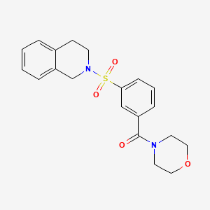 molecular formula C20H22N2O4S B4971768 2-{[3-(4-morpholinylcarbonyl)phenyl]sulfonyl}-1,2,3,4-tetrahydroisoquinoline 