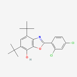 molecular formula C21H23Cl2NO2 B4971772 4,6-Ditert-butyl-2-(2,4-dichlorophenyl)-1,3-benzoxazol-7-ol 