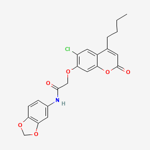 N-(2H-1,3-BENZODIOXOL-5-YL)-2-[(4-BUTYL-6-CHLORO-2-OXO-2H-CHROMEN-7-YL)OXY]ACETAMIDE