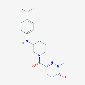 molecular formula C20H28N4O2 B4971823 6-({3-[(4-isopropylphenyl)amino]-1-piperidinyl}carbonyl)-2-methyl-4,5-dihydro-3(2H)-pyridazinone 