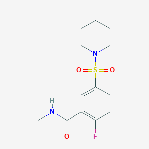 2-fluoro-N-methyl-5-(1-piperidinylsulfonyl)benzamide