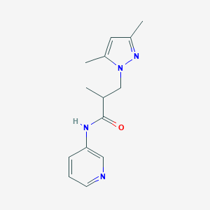 3-(3,5-dimethyl-1H-pyrazol-1-yl)-2-methyl-N-(3-pyridinyl)propanamide