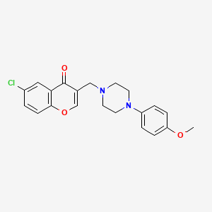 molecular formula C21H21ClN2O3 B4971851 6-chloro-3-{[4-(4-methoxyphenyl)-1-piperazinyl]methyl}-4H-chromen-4-one 