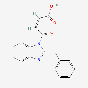 molecular formula C18H14N2O3 B4971870 4-(2-benzyl-1H-benzimidazol-1-yl)-4-oxo-2-butenoic acid 