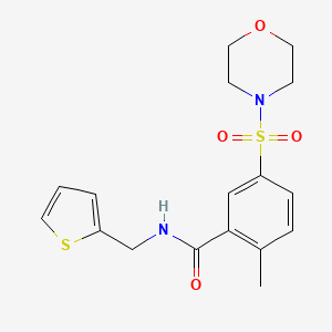 2-methyl-5-(4-morpholinylsulfonyl)-N-(2-thienylmethyl)benzamide