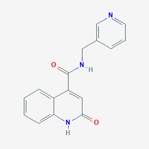 molecular formula C16H13N3O2 B4971902 2-oxo-N-(3-pyridinylmethyl)-1,2-dihydro-4-quinolinecarboxamide 