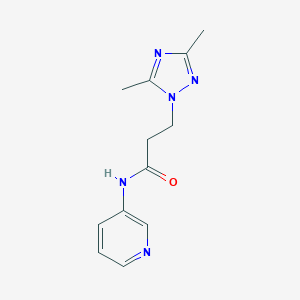 3-(3,5-dimethyl-1H-1,2,4-triazol-1-yl)-N-(3-pyridinyl)propanamide