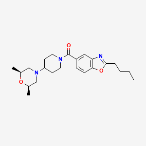 molecular formula C23H33N3O3 B4971936 2-butyl-5-({4-[(2R*,6S*)-2,6-dimethyl-4-morpholinyl]-1-piperidinyl}carbonyl)-1,3-benzoxazole 