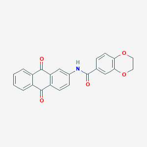 molecular formula C23H15NO5 B4971950 N-(9,10-dioxo-9,10-dihydro-2-anthracenyl)-2,3-dihydro-1,4-benzodioxine-6-carboxamide 