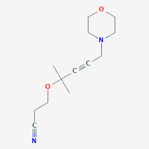 molecular formula C13H20N2O2 B4971955 3-{[1,1-dimethyl-4-(4-morpholinyl)-2-butyn-1-yl]oxy}propanenitrile 