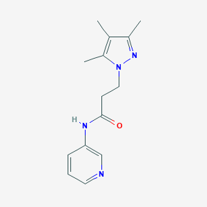 N-(pyridin-3-yl)-3-(3,4,5-trimethyl-1H-pyrazol-1-yl)propanamide