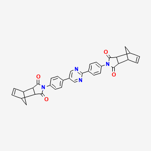 molecular formula C34H26N4O4 B4971994 4,4'-(2,5-pyrimidinediyldi-4,1-phenylene)bis(4-azatricyclo[5.2.1.0~2,6~]dec-8-ene-3,5-dione) 