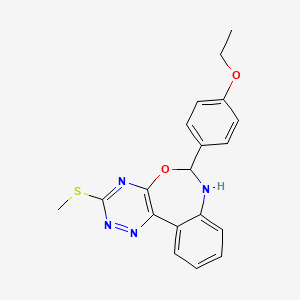 molecular formula C19H18N4O2S B4972004 6-(4-ethoxyphenyl)-3-(methylthio)-6,7-dihydro[1,2,4]triazino[5,6-d][3,1]benzoxazepine 