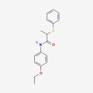 molecular formula C17H19NO2S B4972013 N-(4-ethoxyphenyl)-2-(phenylthio)propanamide 