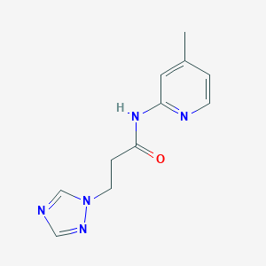 molecular formula C11H13N5O B497202 N-(4-methyl-2-pyridinyl)-3-(1H-1,2,4-triazol-1-yl)propanamide 
