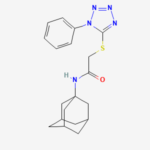 molecular formula C19H23N5OS B4972038 N-1-adamantyl-2-[(1-phenyl-1H-tetrazol-5-yl)thio]acetamide 