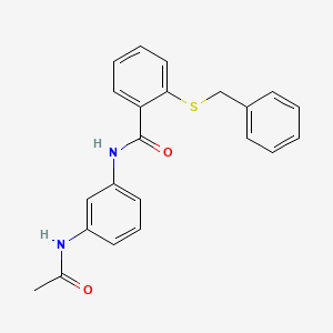 molecular formula C22H20N2O2S B4972056 N-[3-(acetylamino)phenyl]-2-(benzylthio)benzamide 