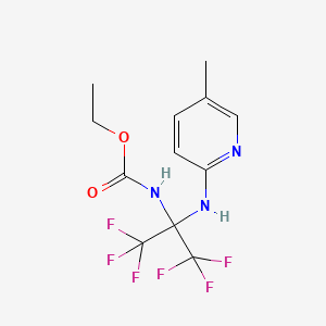 ethyl [2,2,2-trifluoro-1-[(5-methyl-2-pyridinyl)amino]-1-(trifluoromethyl)ethyl]carbamate