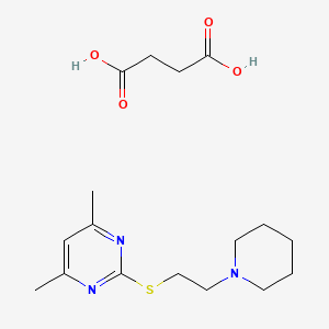 molecular formula C17H27N3O4S B4972104 4,6-dimethyl-2-{[2-(1-piperidinyl)ethyl]thio}pyrimidine succinate 