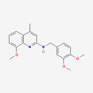 molecular formula C20H22N2O3 B4972118 N-(3,4-dimethoxybenzyl)-8-methoxy-4-methyl-2-quinolinamine 