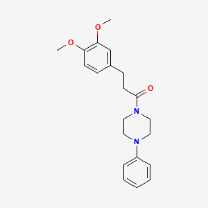 1-[3-(3,4-dimethoxyphenyl)propanoyl]-4-phenylpiperazine