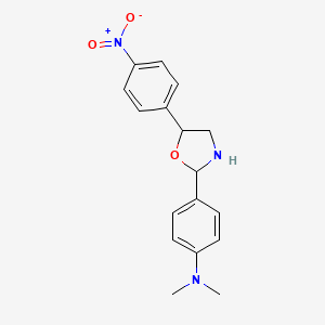 N,N-dimethyl-4-[5-(4-nitrophenyl)-1,3-oxazolidin-2-yl]aniline