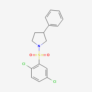 molecular formula C16H15Cl2NO2S B4972148 1-[(2,5-dichlorophenyl)sulfonyl]-3-phenylpyrrolidine 