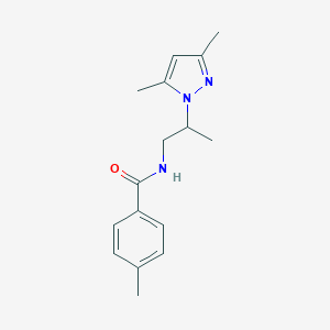 N-(2-(3,5-dimethyl-1H-pyrazol-1-yl)propyl)-4-methylbenzamide