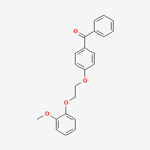 molecular formula C22H20O4 B4972195 {4-[2-(2-methoxyphenoxy)ethoxy]phenyl}(phenyl)methanone 