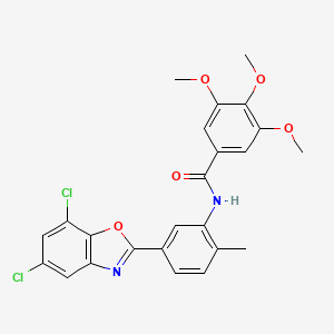 N-[5-(5,7-dichloro-1,3-benzoxazol-2-yl)-2-methylphenyl]-3,4,5-trimethoxybenzamide
