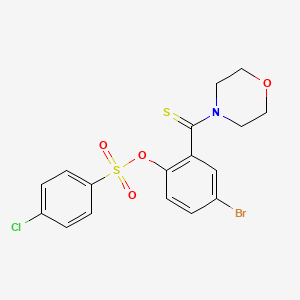4-bromo-2-(4-morpholinylcarbonothioyl)phenyl 4-chlorobenzenesulfonate