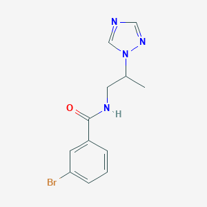 molecular formula C12H13BrN4O B497223 3-Bromo-N-(2-[1,2,4]triazol-1-yl-propyl)-benzamide 