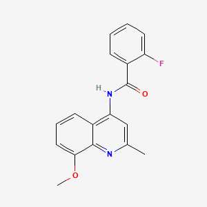 molecular formula C18H15FN2O2 B4972244 2-fluoro-N-(8-methoxy-2-methyl-4-quinolinyl)benzamide 