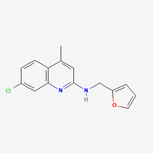 molecular formula C15H13ClN2O B4972259 7-chloro-N-(2-furylmethyl)-4-methyl-2-quinolinamine 