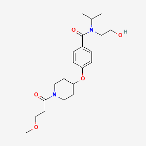 N-(2-hydroxyethyl)-N-isopropyl-4-{[1-(3-methoxypropanoyl)-4-piperidinyl]oxy}benzamide