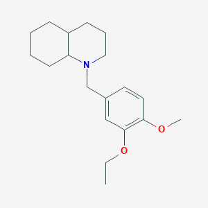1-(3-ethoxy-4-methoxybenzyl)decahydroquinoline