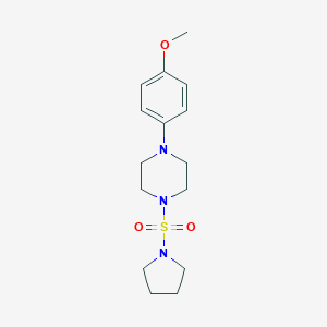 molecular formula C15H23N3O3S B497230 1-(4-Methoxyphenyl)-4-(pyrrolidin-1-ylsulfonyl)piperazine CAS No. 927640-62-8