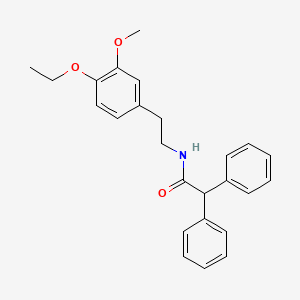 molecular formula C25H27NO3 B4972306 N-[2-(4-ethoxy-3-methoxyphenyl)ethyl]-2,2-diphenylacetamide 