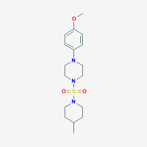 molecular formula C17H27N3O3S B497231 1-(4-Methoxyphenyl)-4-((4-methylpiperidin-1-yl)sulfonyl)piperazine CAS No. 927640-64-0