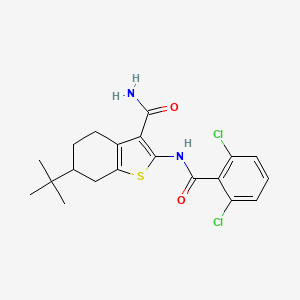 6-tert-butyl-2-[(2,6-dichlorobenzoyl)amino]-4,5,6,7-tetrahydro-1-benzothiophene-3-carboxamide