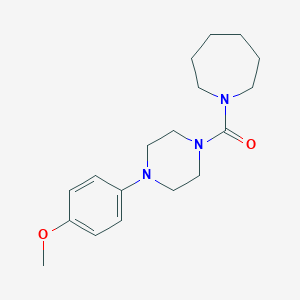 molecular formula C18H27N3O2 B497234 Azepan-1-yl(4-(4-methoxyphenyl)piperazin-1-yl)methanone CAS No. 927640-70-8