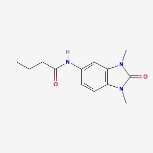 molecular formula C13H17N3O2 B4972344 N-(1,3-dimethyl-2-oxo-2,3-dihydro-1H-benzimidazol-5-yl)butanamide 