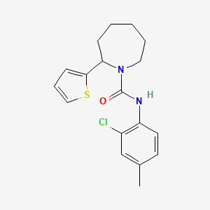 molecular formula C18H21ClN2OS B4972356 N-(2-chloro-4-methylphenyl)-2-(2-thienyl)-1-azepanecarboxamide 