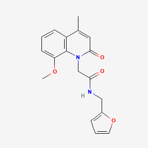 molecular formula C18H18N2O4 B4972367 N-(2-furylmethyl)-2-(8-methoxy-4-methyl-2-oxo-1(2H)-quinolinyl)acetamide 